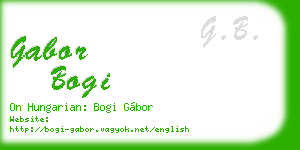 gabor bogi business card